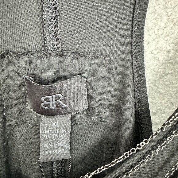 Banana Republic mongram tank top womens XL black racerback chains biker nwt‎ - Picture 2 of 7